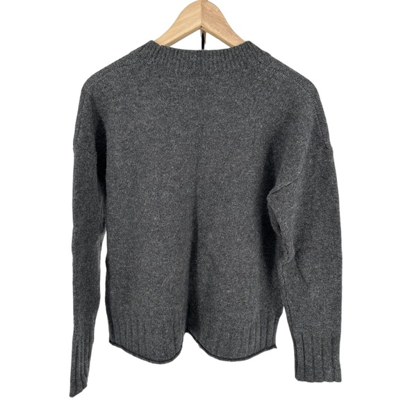 Madewell Starry Night Pullover Sweater Merino Wool size Small Boxy Fit Grey - Picture 9 of 13